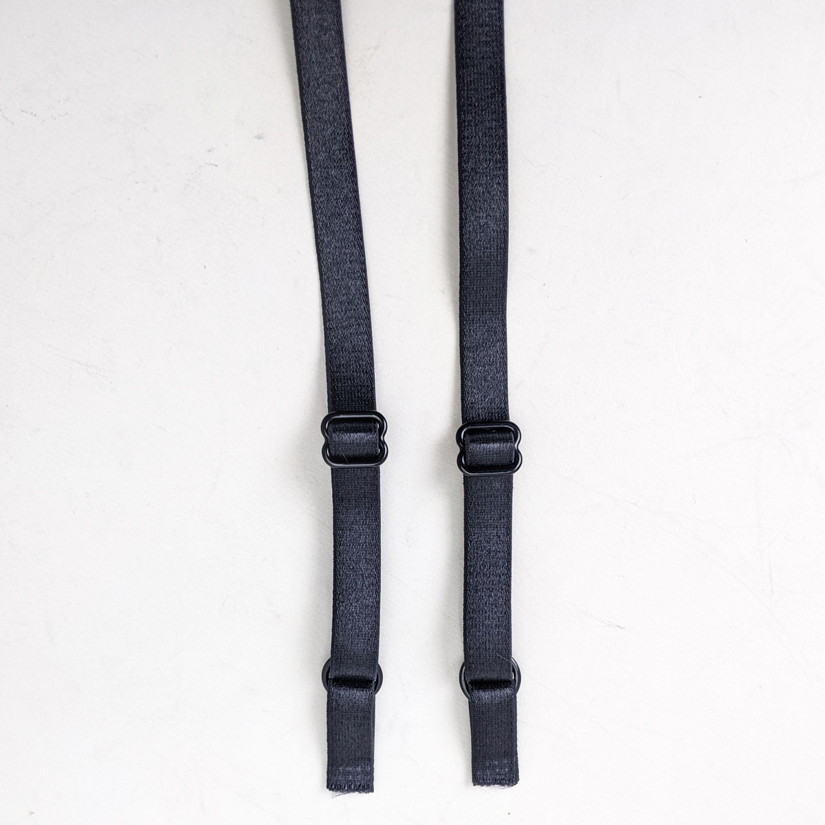 1/4 Assembled Adjustable Satin Bra Straps - Black from