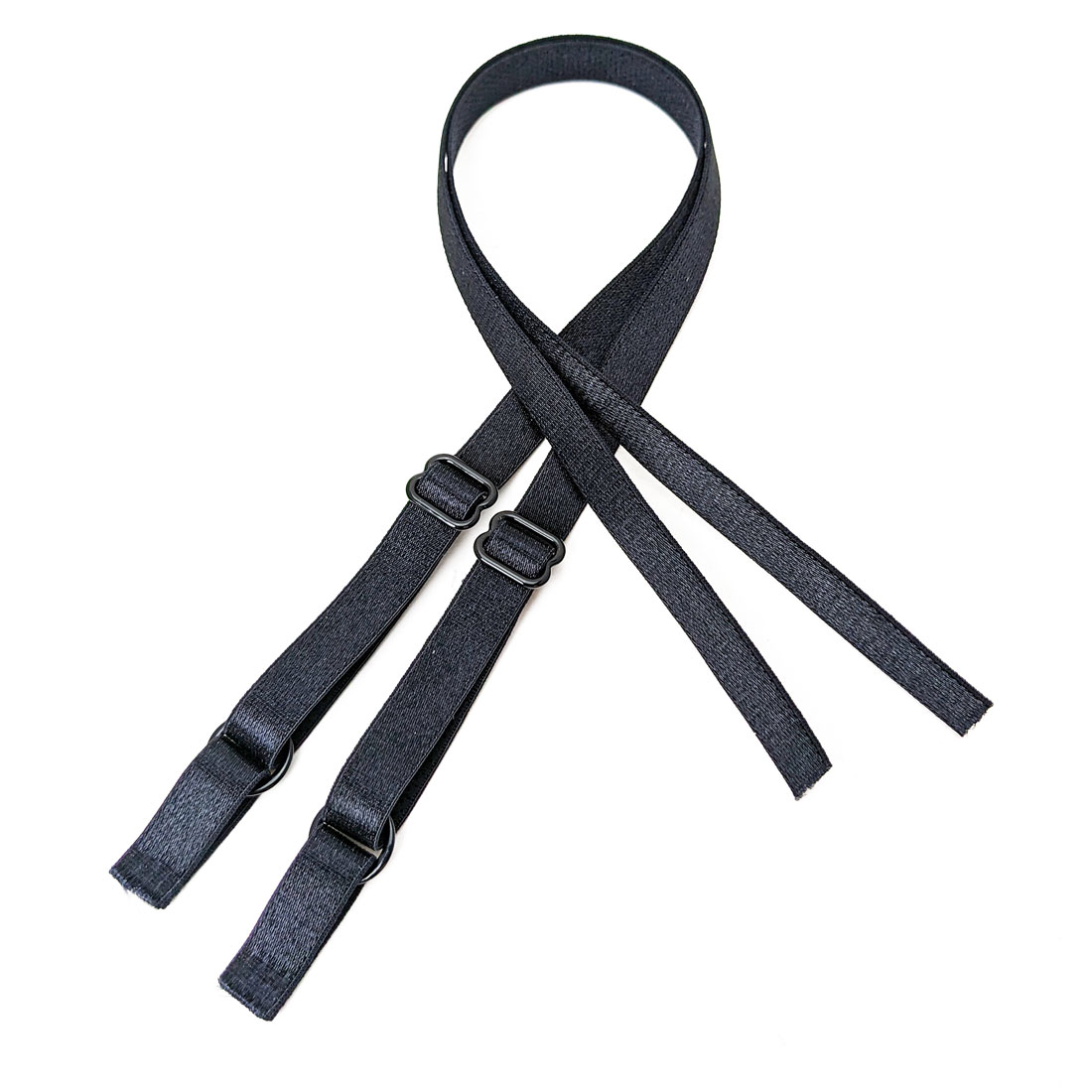 3/8 Adjustable Satin Bra Straps - Black from CorsetMakingSupplies.com