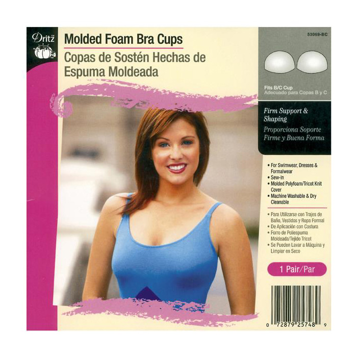 Dritz Womens Firm Molded Foam Sew-in Bra Cups, White, D DD Cup US :  : Clothing, Shoes & Accessories