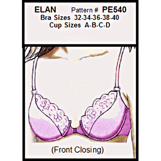 Bra Pattern: Underwire w/ Optional Lace Cup - Front Closing