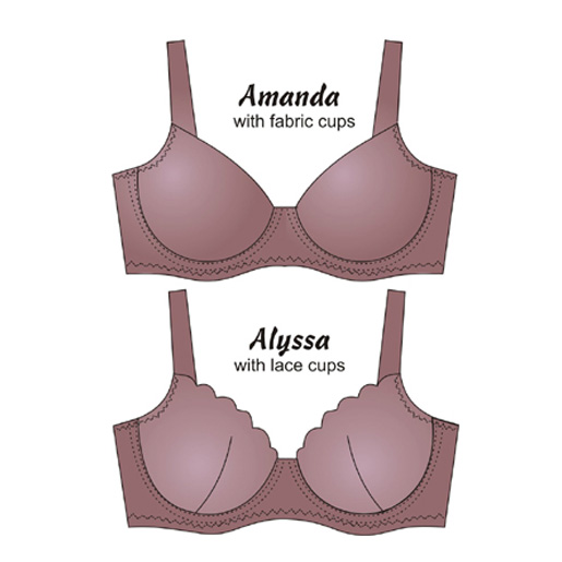 Pin-Up Girls: Amanda & Alyssa Foam Cup Bra Patterns from
