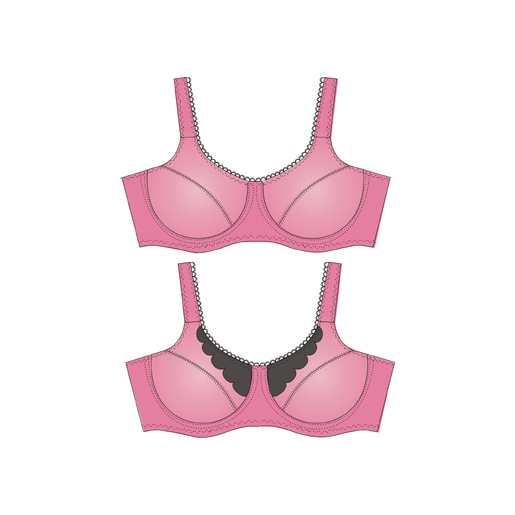 Pin-Up Girls: Classic Full Band Bra Pattern from