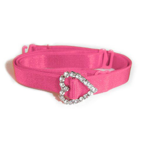 Classic Pink Straps with Diamond Heart from CorsetMakingSupplies.com
