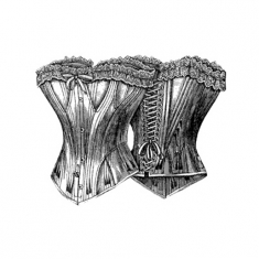 1897 Corset For Stout Lady - Multi-Size 32-48 Bust, 20-36 Waist