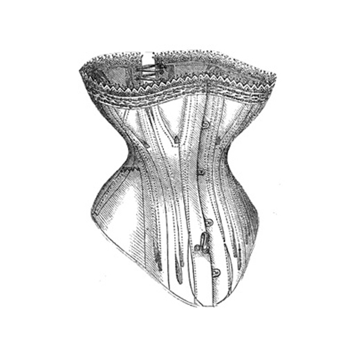 1876 CORSET FOR CUIRASS BASQUES - MULTI SIZE 30-52 BUST 20-42