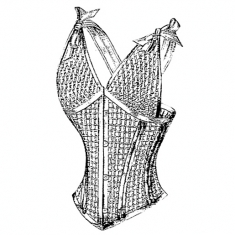 1897 Corset For Stout Lady - Multi-Size 32-48 Bust, 20-36 Waist