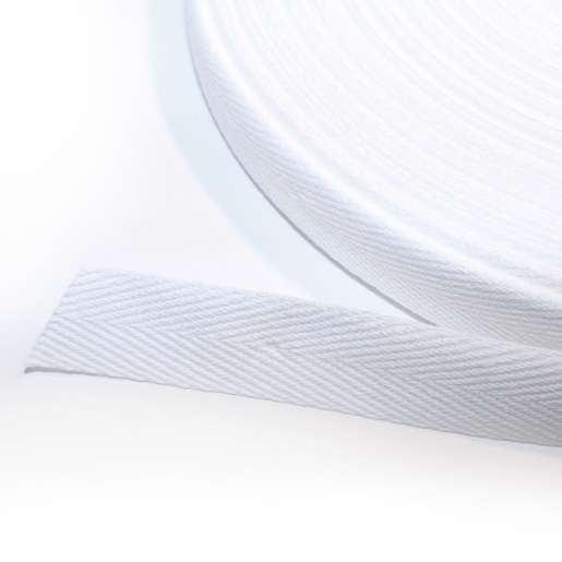 White Herringbone Pattern 1/2 inch Cotton Twill Tape – The Fabric