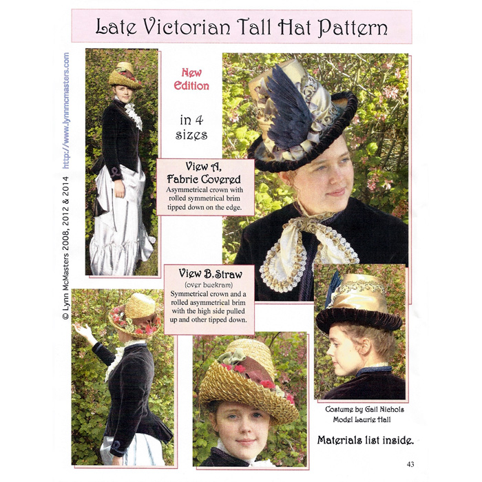 Late Victorian Tall Hat 1875-85 from CorsetMakingSupplies.com