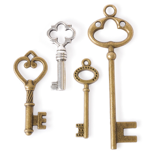 Steampunk Large Key Charms from CorsetMakingSupplies.com